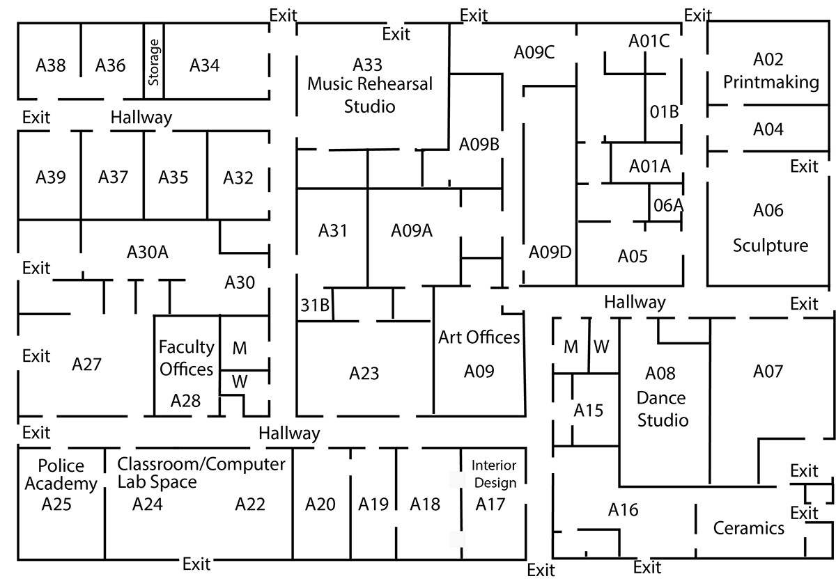 arts first floor map